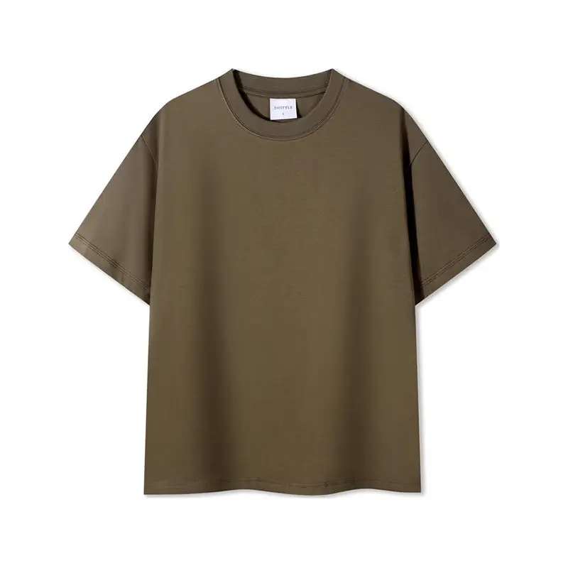 Men Black Cotton Crewneck T-Shirt 230g - Image 16