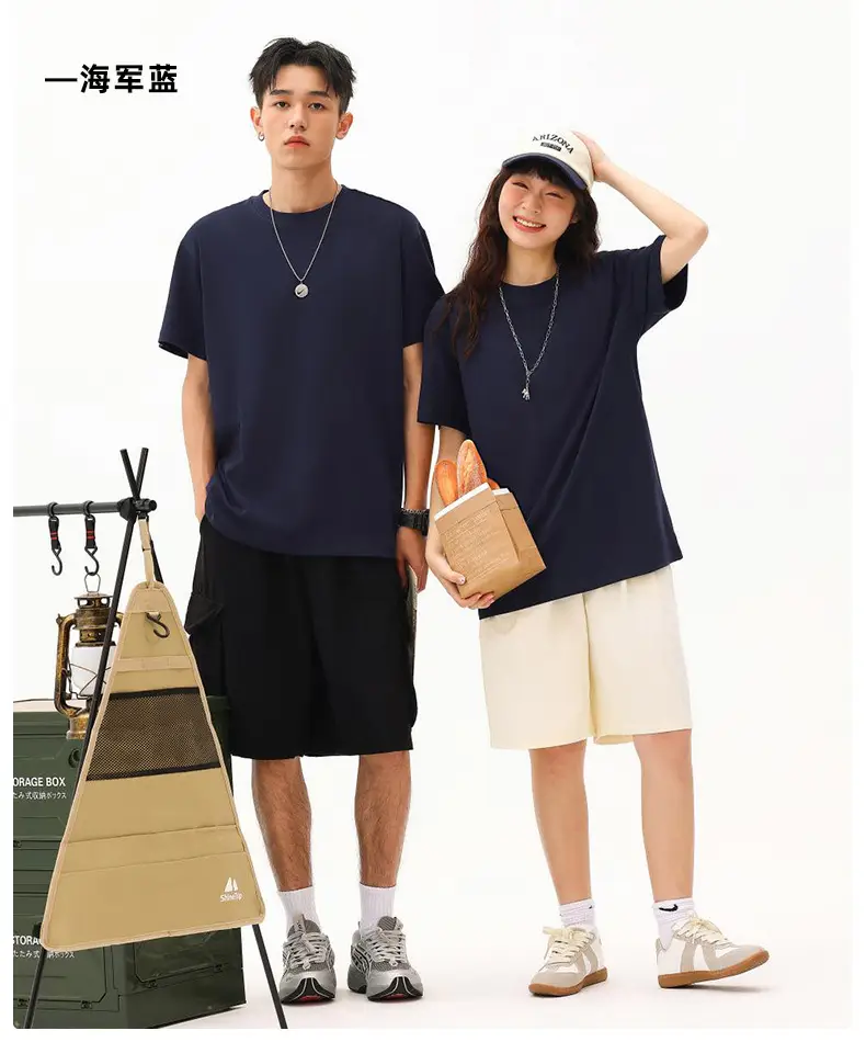 Men Black Cotton Crewneck T-Shirt 230g — feature 12