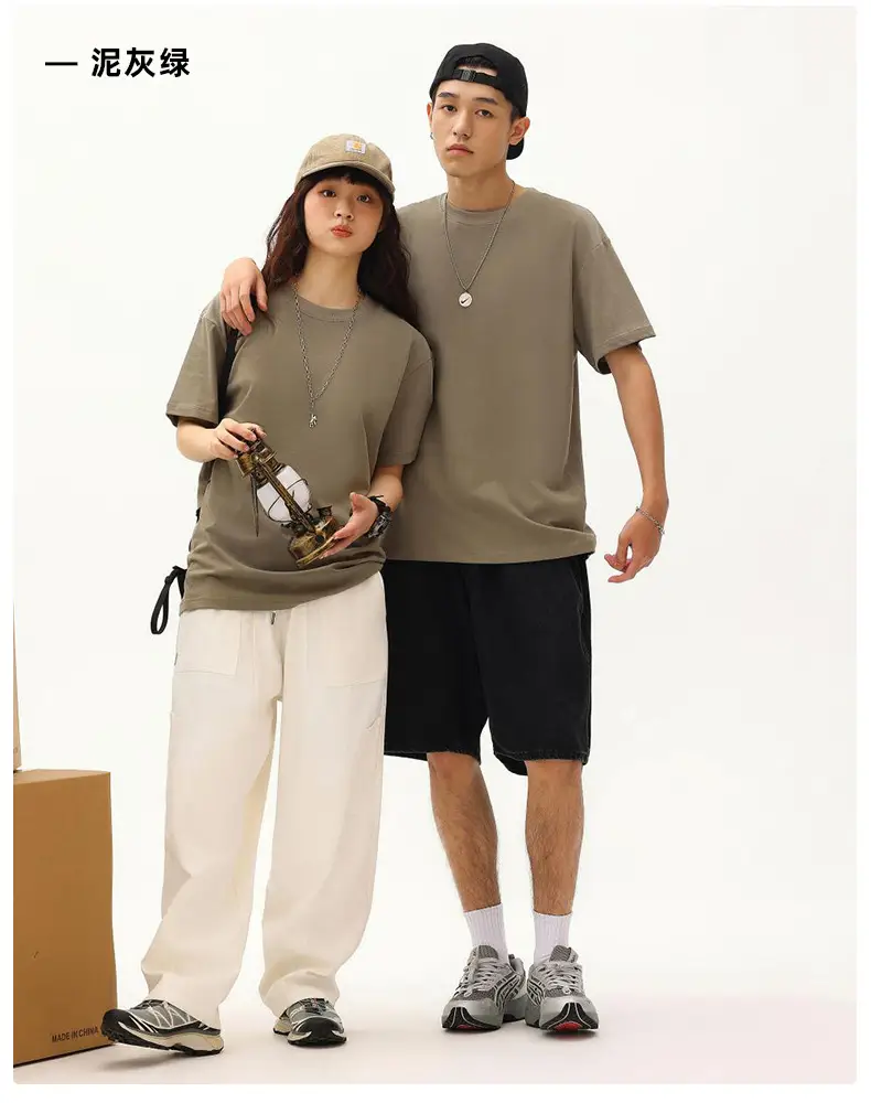 Men Black Cotton Crewneck T-Shirt 230g — feature 17