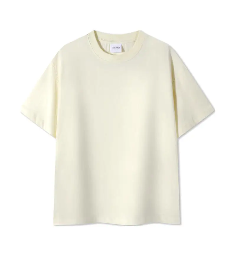 Men Black Cotton Crewneck T-Shirt 230g - Image 2