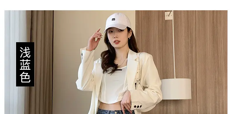 Dark Blue Ruffed Slim Fit Jeans for Women Spring Autumn 2024 — feature 3