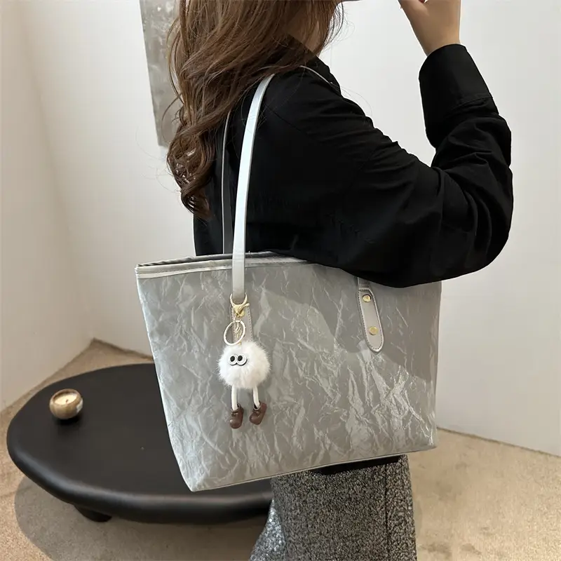 New Large Capacity Grey Tote Bag for Women - Image 8