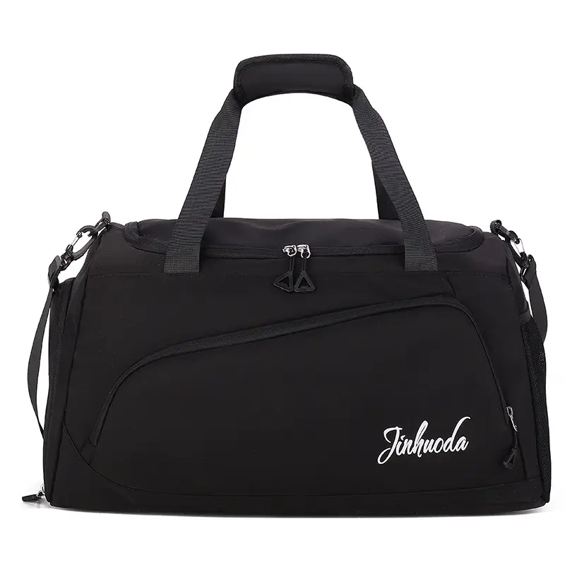 Black Multifunctional Fitness Travel Bag with Independent Shoe Compartment