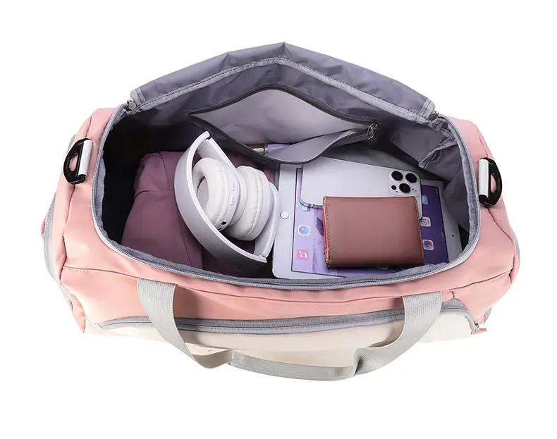 Black Multifunctional Fitness Travel Bag with Independent Shoe Compartment — feature 8