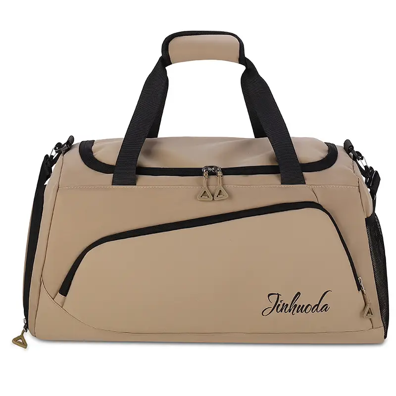 Black Multifunctional Fitness Travel Bag with Independent Shoe Compartment