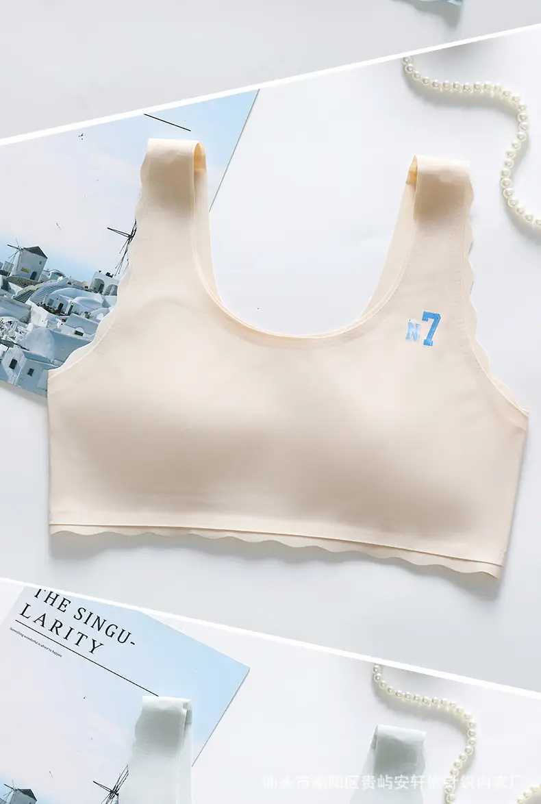 Fixed Cup Adolescent Children's Vest Development Period Girls Intimates Girls Primary School Students Junior High School Students Girls — feature 15