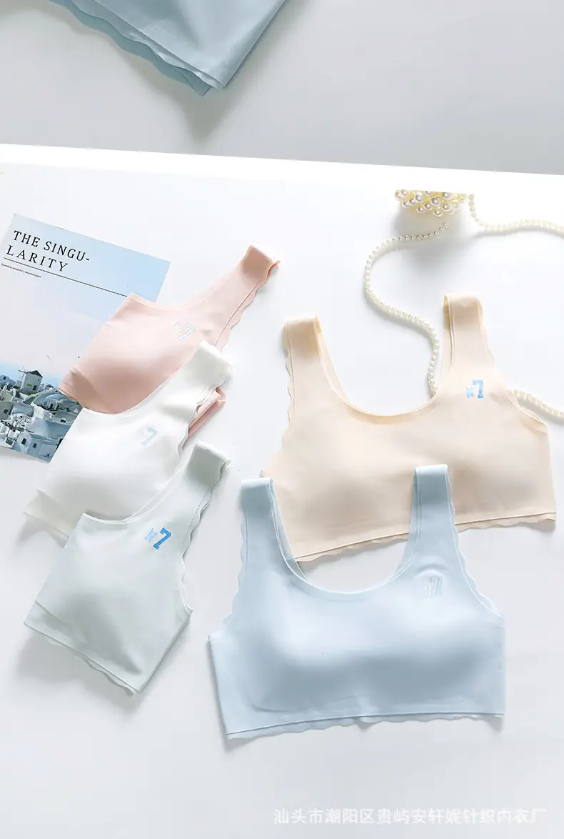 Fixed Cup Adolescent Children's Vest Development Period Girls Intimates Girls Primary School Students Junior High School Students Girls — feature 18