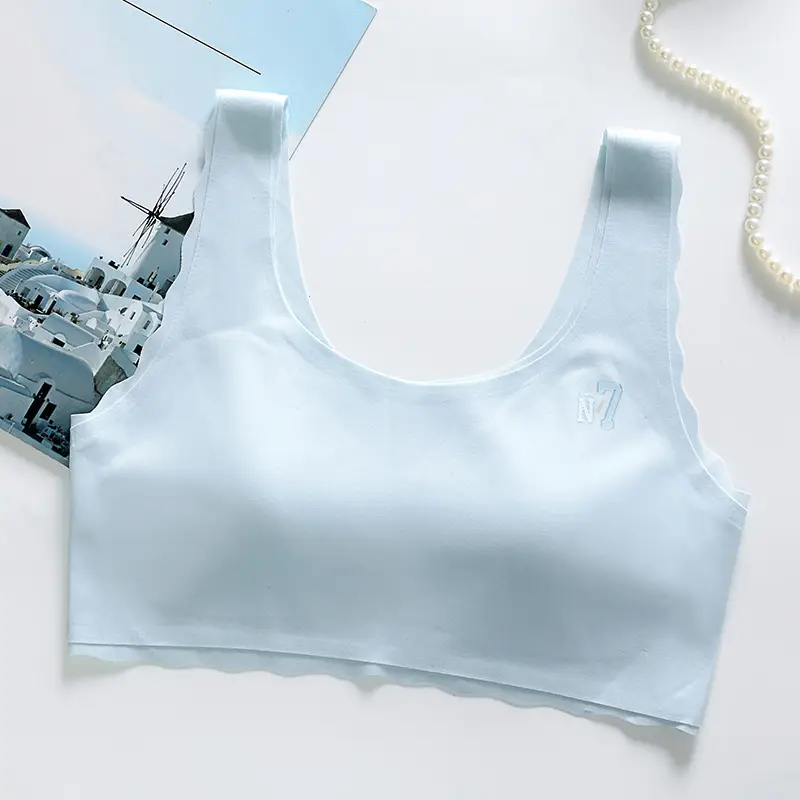 Fixed Cup Adolescent Children's Vest Development Period Girls Intimates Girls Primary School Students Junior High School Students Girls
