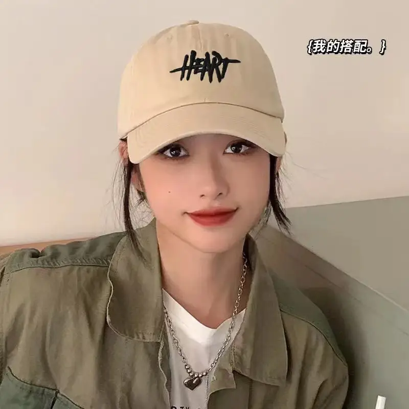 Women Brown Heart Embroidered Baseball Cap - Image 10