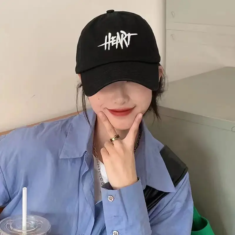 Women Brown Heart Embroidered Baseball Cap — feature 2