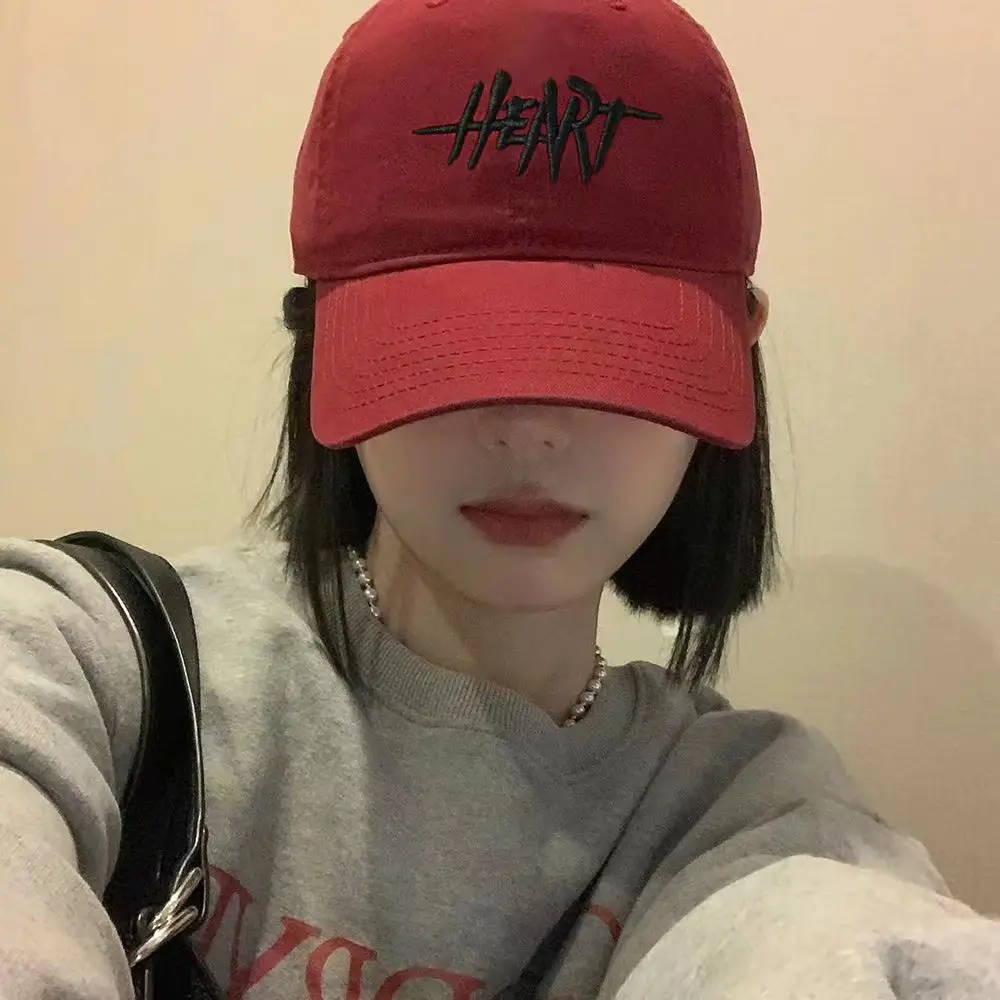 Women Brown Heart Embroidered Baseball Cap — feature 6