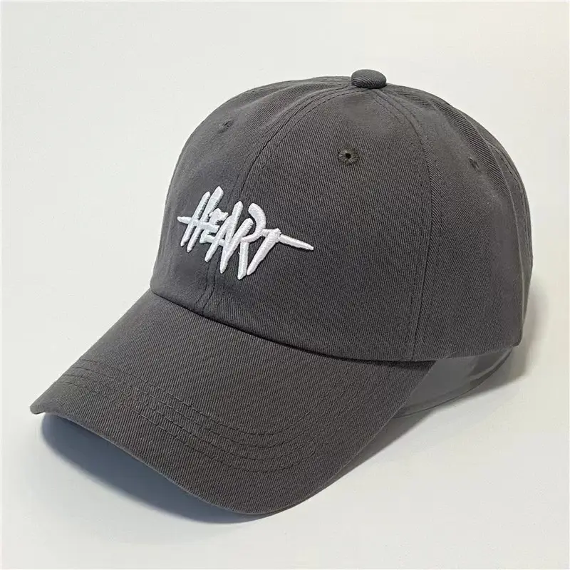 Women Brown Heart Embroidered Baseball Cap - Image 6