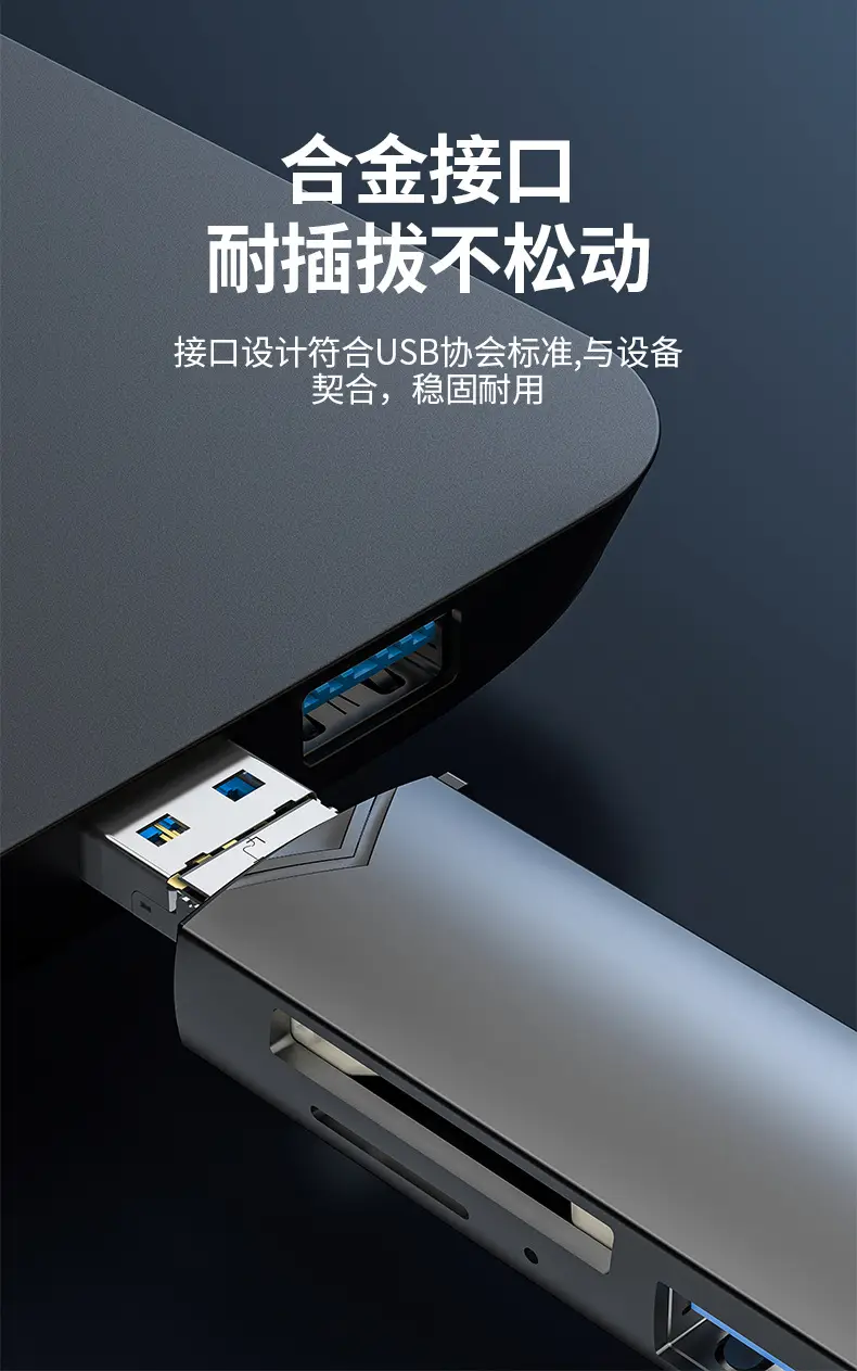 Factory USB3.0 OTG Card Reader with SD/TF/U Disk — feature 6
