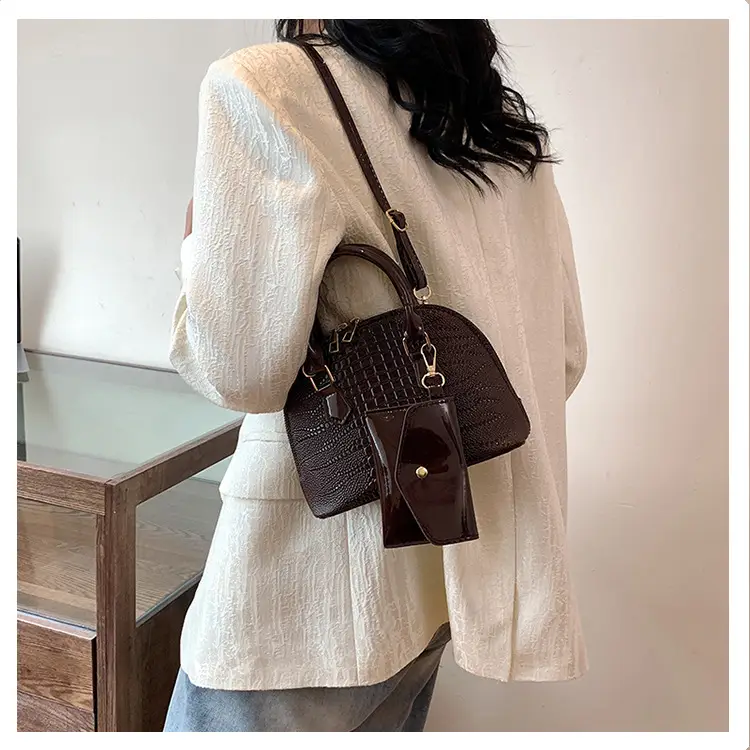 Women Croc Patch Handbags 2024 New High-end Texture All-match - Image 9