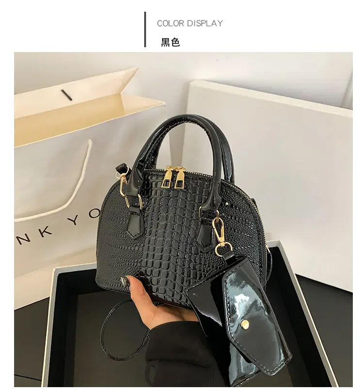 Women Croc Patch Handbags 2024 New High-end Texture All-match — feature 31