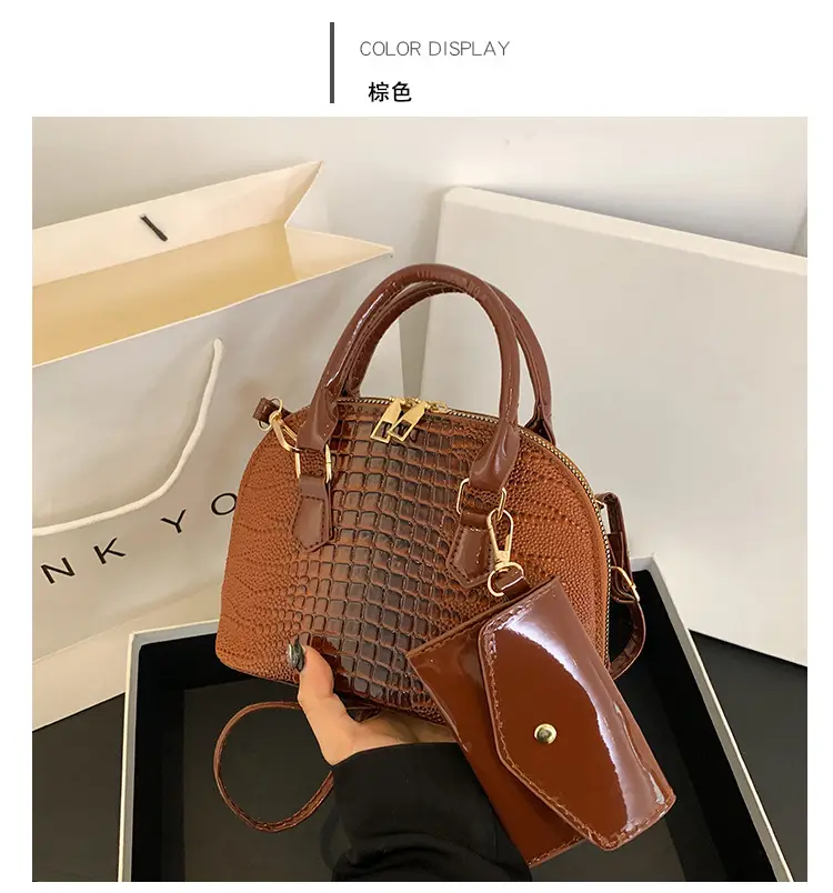 Women Croc Patch Handbags 2024 New High-end Texture All-match — feature 32