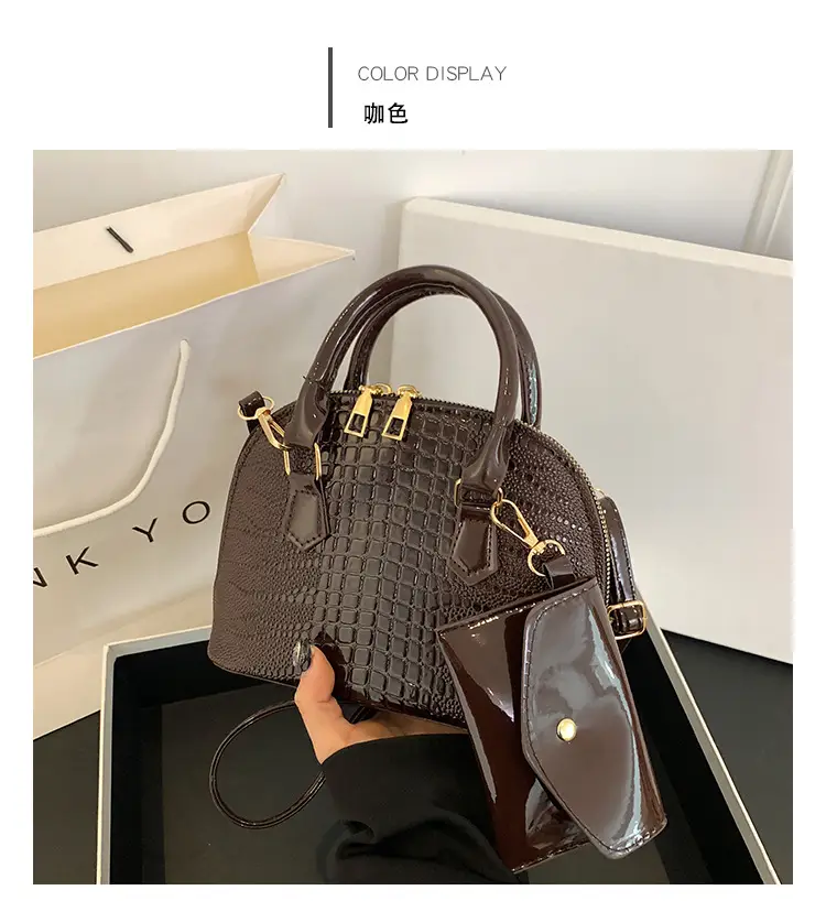 Women Croc Patch Handbags 2024 New High-end Texture All-match — feature 33