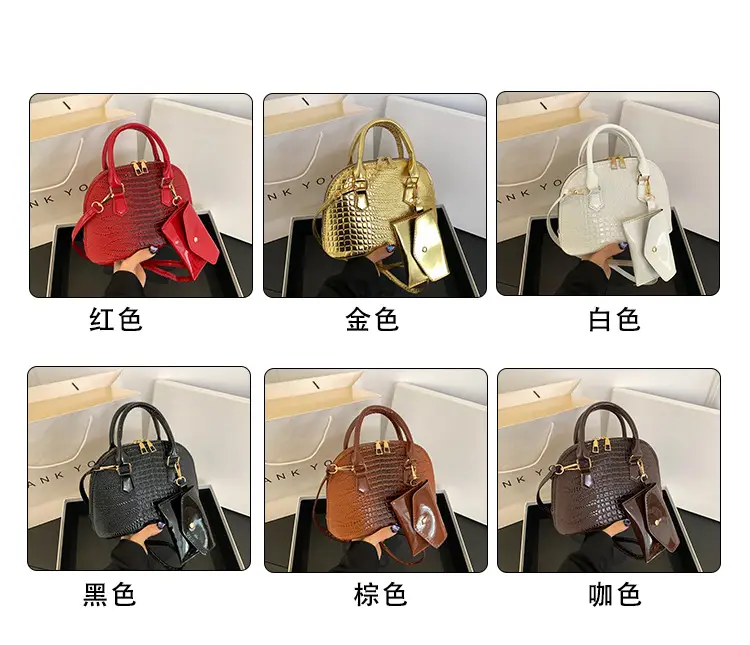 Women Croc Patch Handbags 2024 New High-end Texture All-match — feature 5