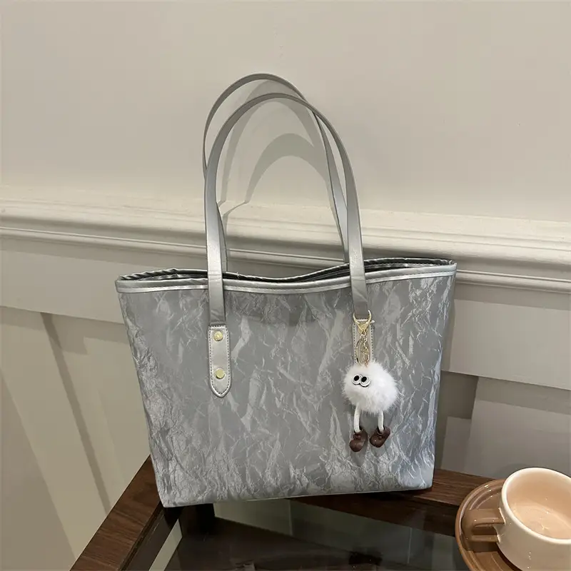 Women's Large Capacity Shoulder Bag White 2025