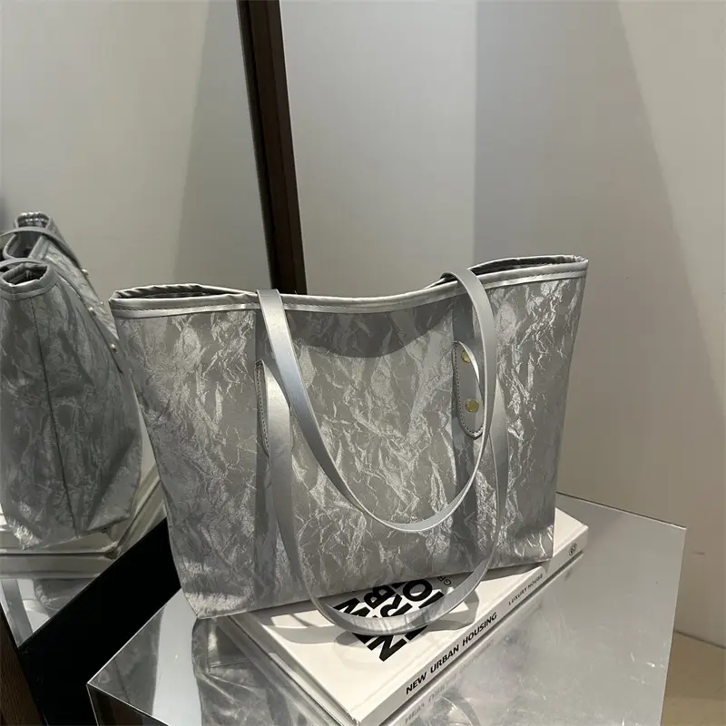 Women's Large Capacity Shoulder Bag White 2025