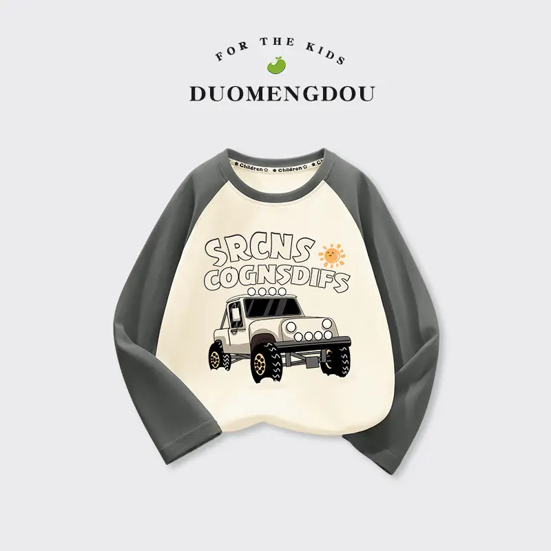 Pure Cotton Long Sleeve Baby Boys Raglan Tops - Image 7