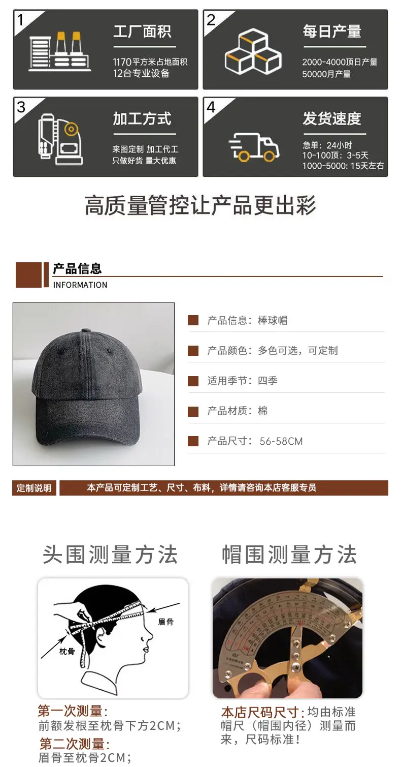 Denim Baseball Cap Men Women Summer Spring Autumn — feature 23