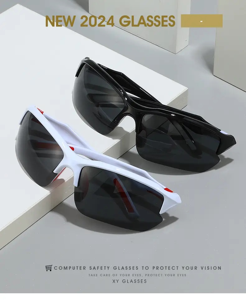 Men's Polarized Sunglasses White Red Lightweight Riding Running Fishing — feature 1