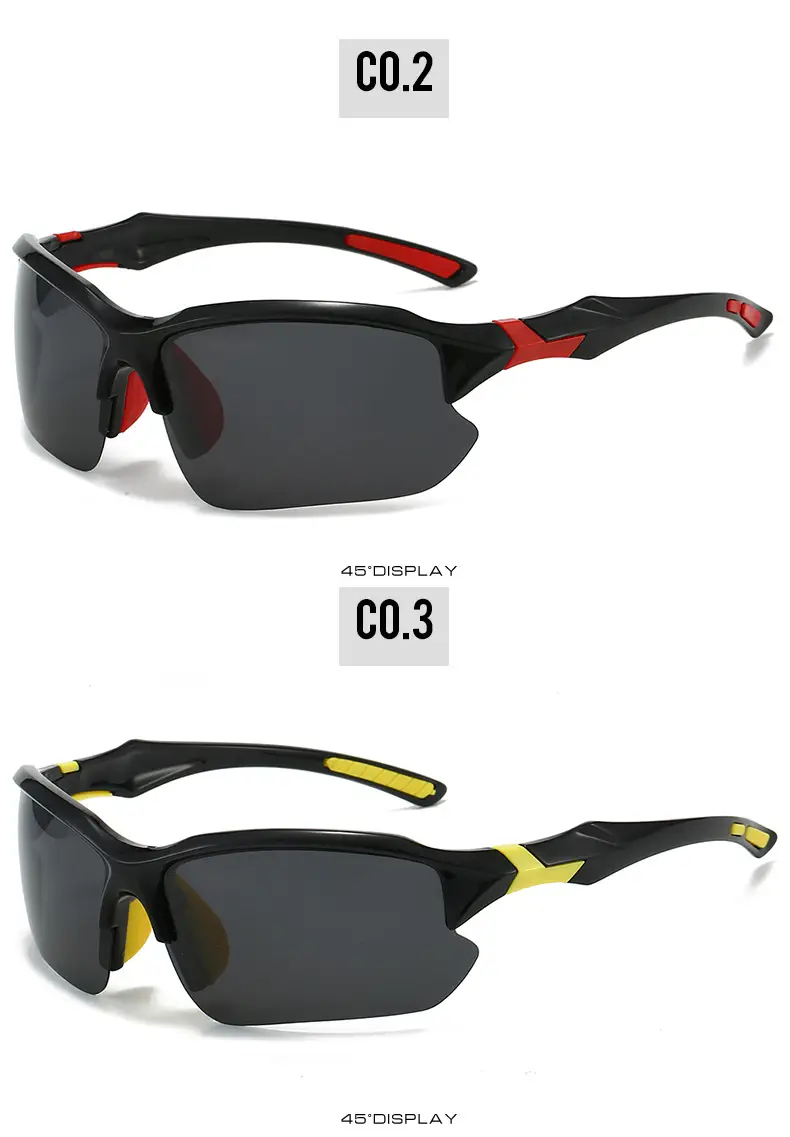 Men's Polarized Sunglasses White Red Lightweight Riding Running Fishing — feature 10