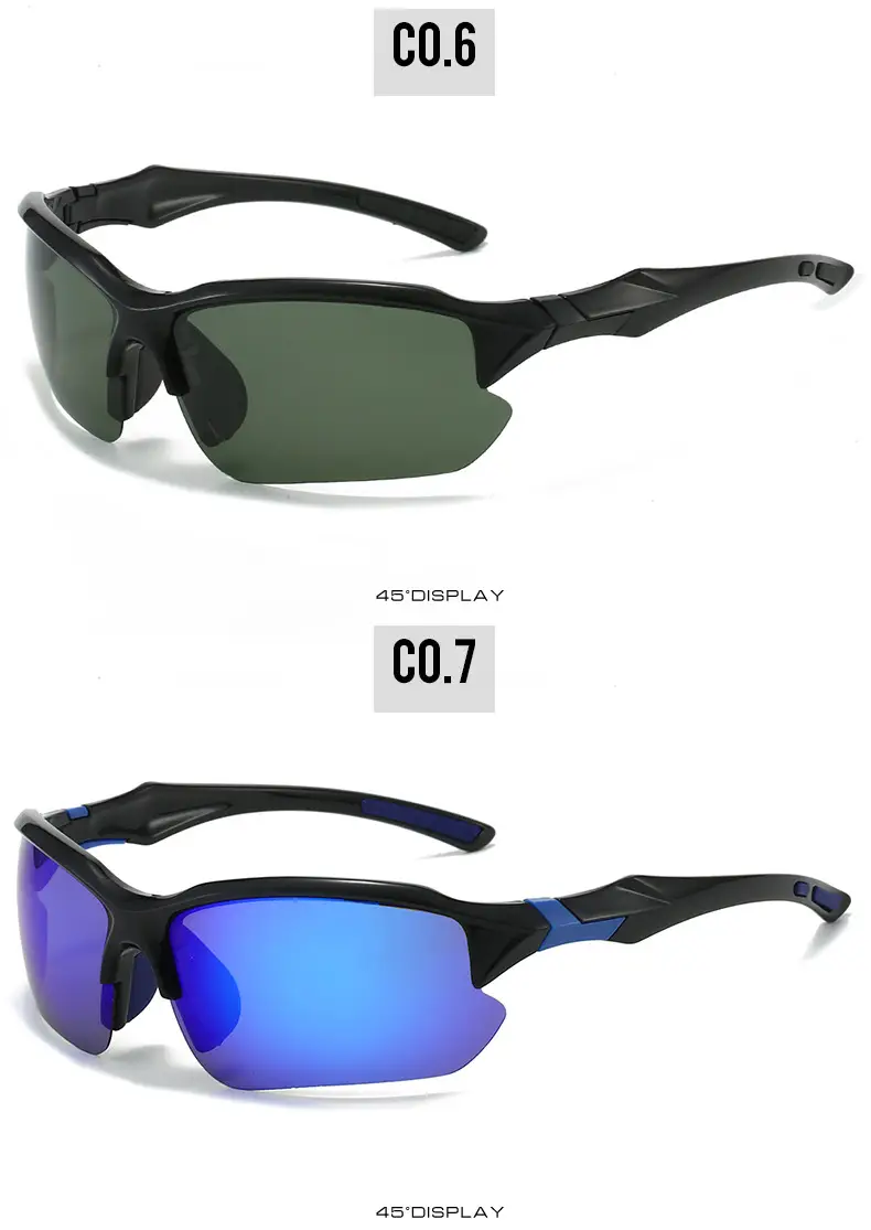 Men's Polarized Sunglasses White Red Lightweight Riding Running Fishing — feature 12