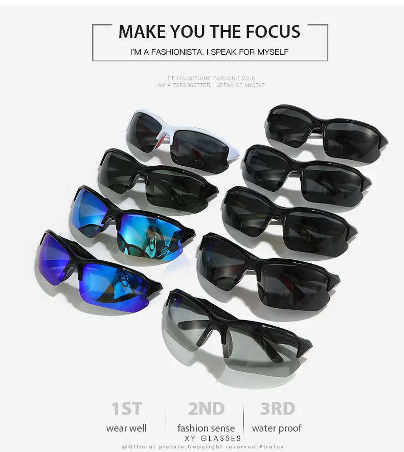 Men's Polarized Sunglasses White Red Lightweight Riding Running Fishing — feature 5