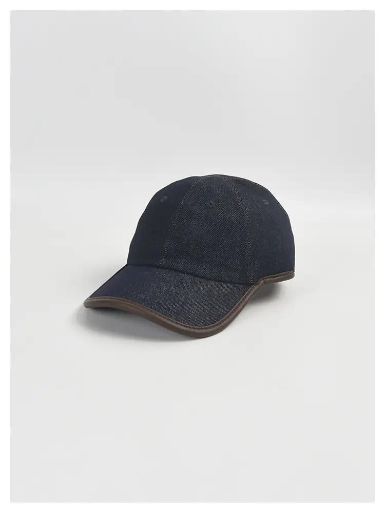 Dark Blue Leather Baseball Cap for Men Women Autumn Winter — feature 3