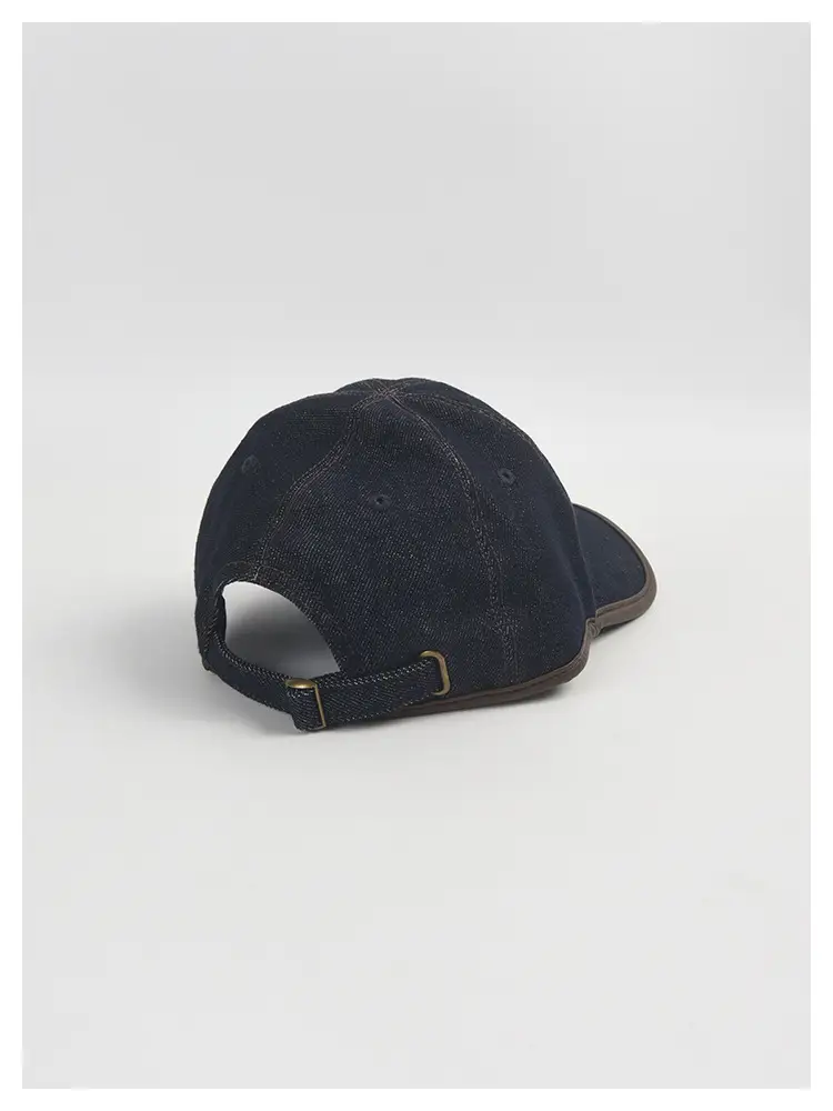 Dark Blue Leather Baseball Cap for Men Women Autumn Winter — feature 4