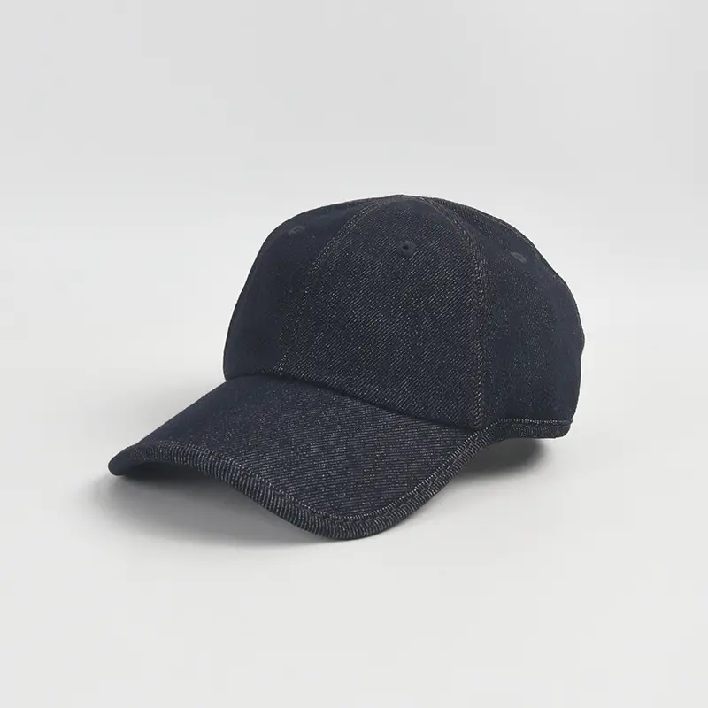 Dark Blue Leather Baseball Cap for Men Women Autumn Winter - Image 2