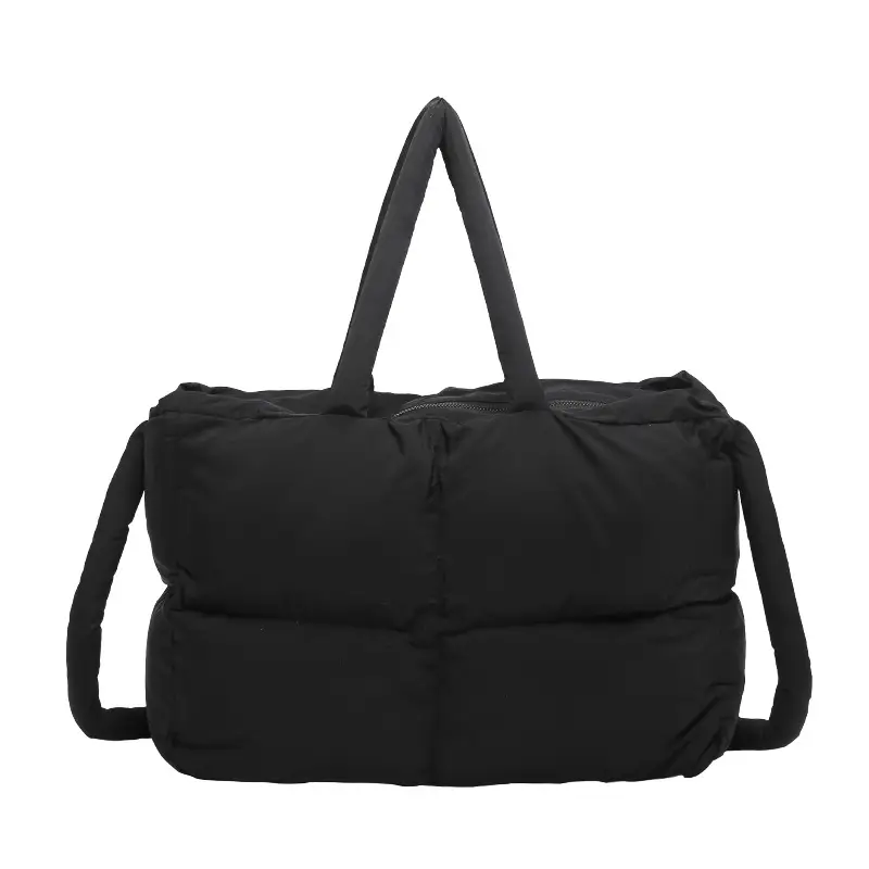 Women Cotton Padded Shoulder Bag Large Capacity 2024