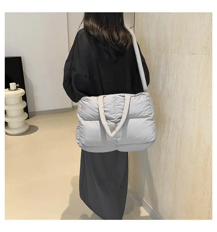 Women Cotton Padded Shoulder Bag Large Capacity 2024 — feature 22