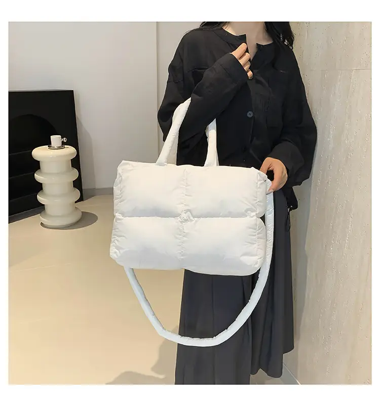 Women Cotton Padded Shoulder Bag Large Capacity 2024 — feature 23