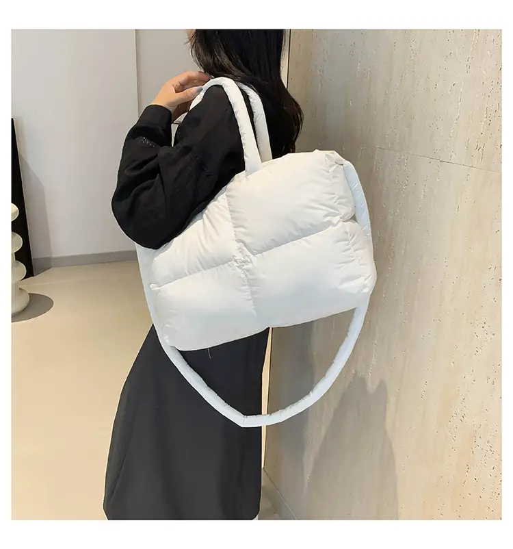 Women Cotton Padded Shoulder Bag Large Capacity 2024 — feature 24