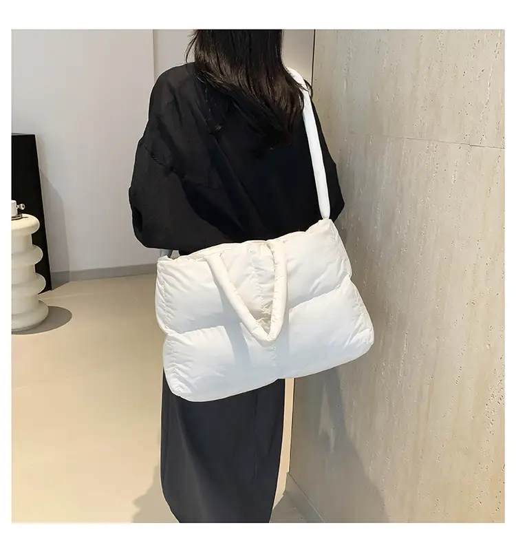 Women Cotton Padded Shoulder Bag Large Capacity 2024 — feature 25