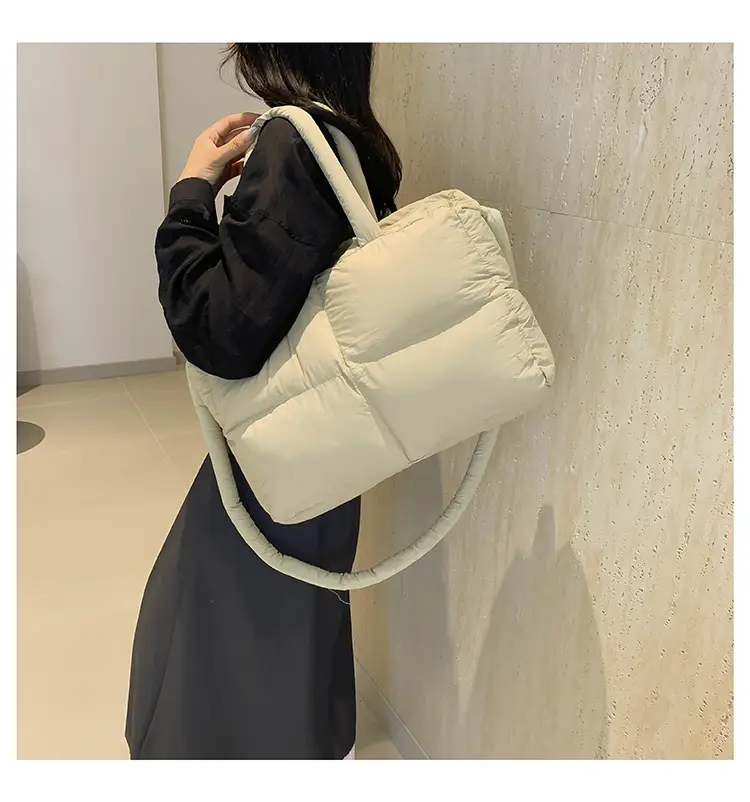 Women Cotton Padded Shoulder Bag Large Capacity 2024 — feature 30