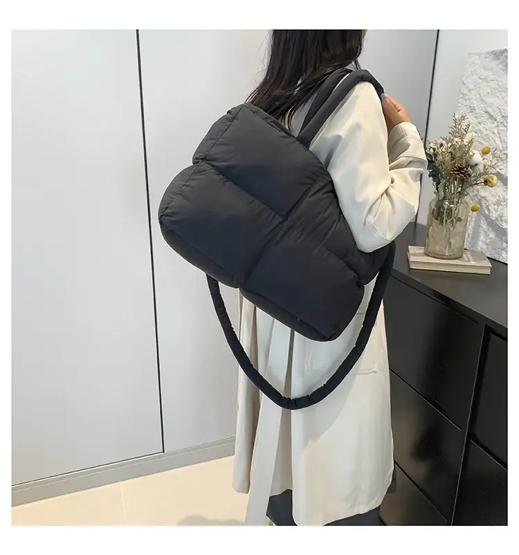 Women Cotton Padded Shoulder Bag Large Capacity 2024 — feature 33
