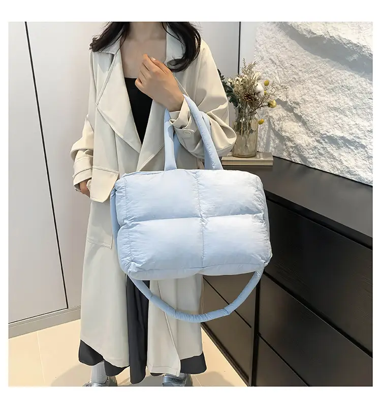 Women Cotton Padded Shoulder Bag Large Capacity 2024 — feature 41