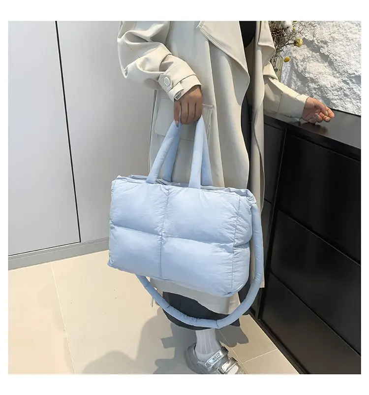 Women Cotton Padded Shoulder Bag Large Capacity 2024 — feature 42