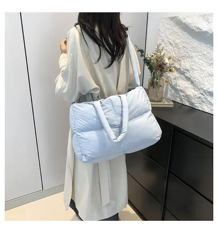 Women Cotton Padded Shoulder Bag Large Capacity 2024 — feature 43