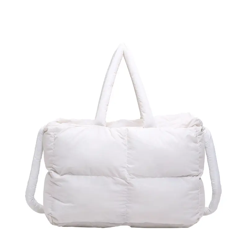 Women Cotton Padded Shoulder Bag Large Capacity 2024