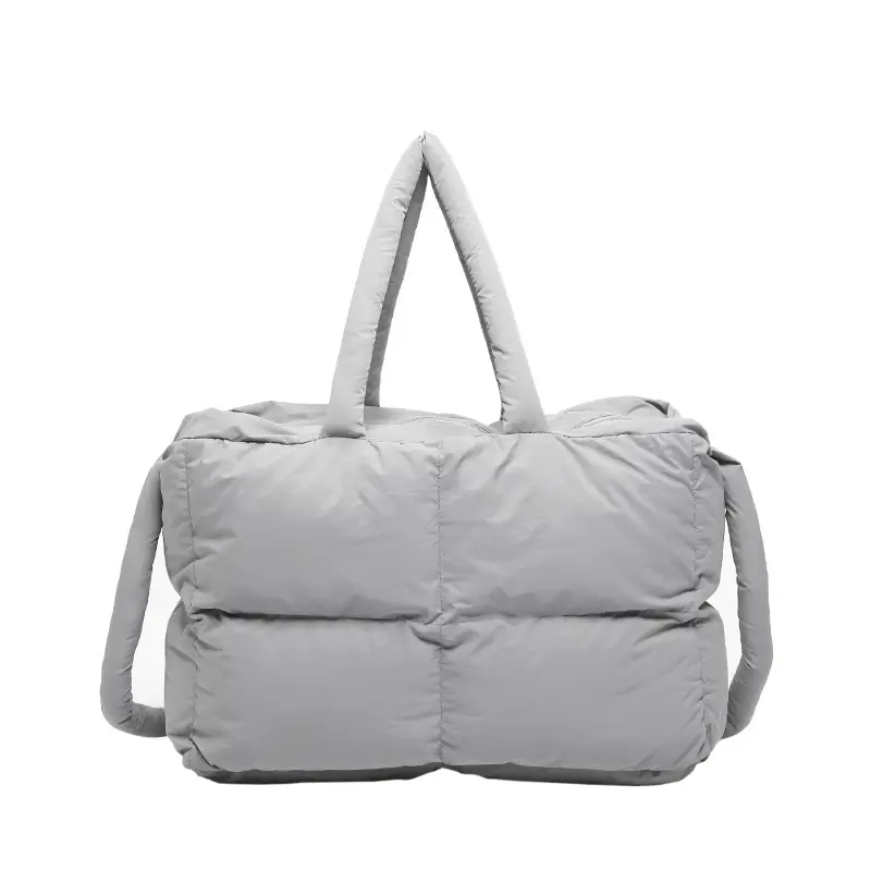 Women Cotton Padded Shoulder Bag Large Capacity 2024