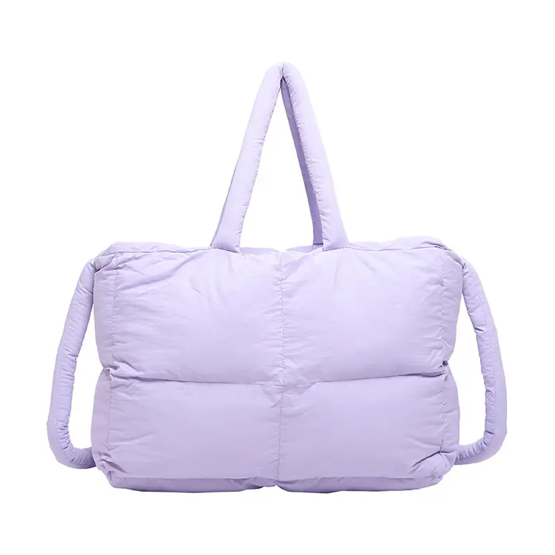 Women Cotton Padded Shoulder Bag Large Capacity 2024