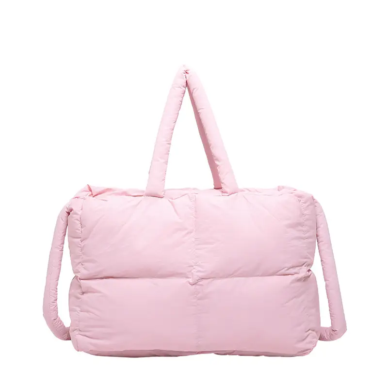 Women Cotton Padded Shoulder Bag Large Capacity 2024