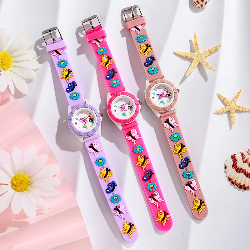 Pink Butterfly Student Girl's Quartz Watch - Image 7