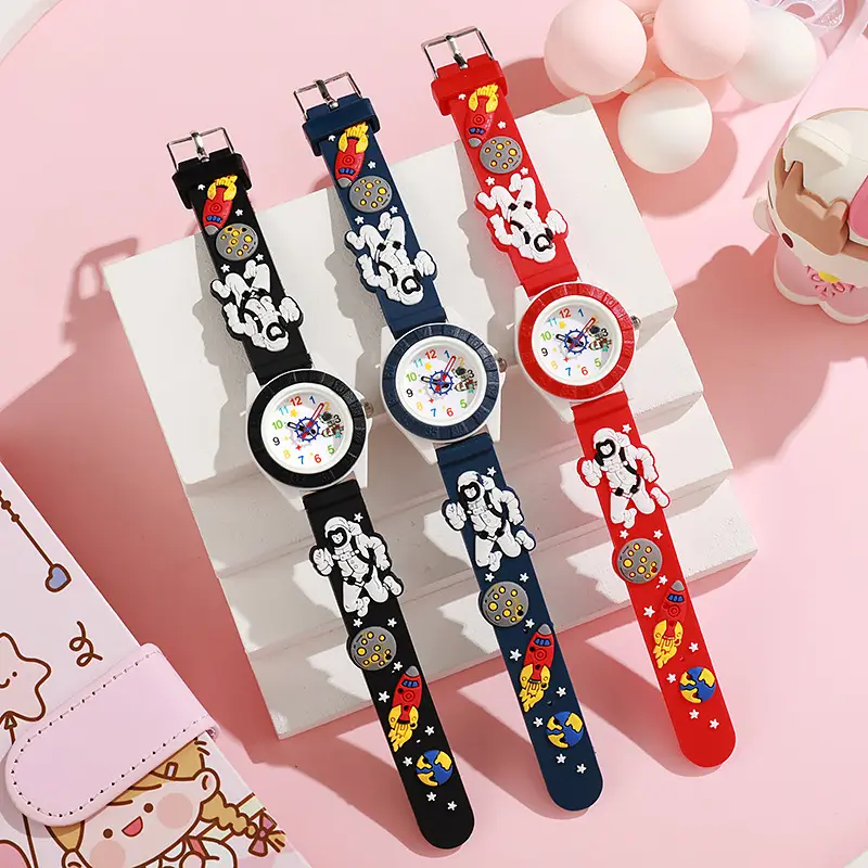 Cute Plastic Watch for Kids Black Silicone Digital Display - Image 7
