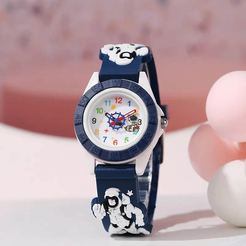 Cute Plastic Watch for Kids Black Silicone Digital Display - Image 2